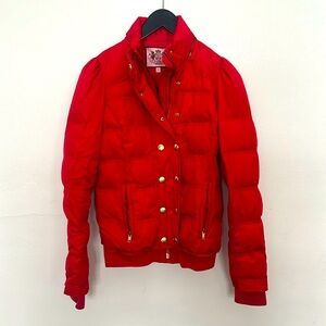 Juicy Couture Red puffer coat, XS